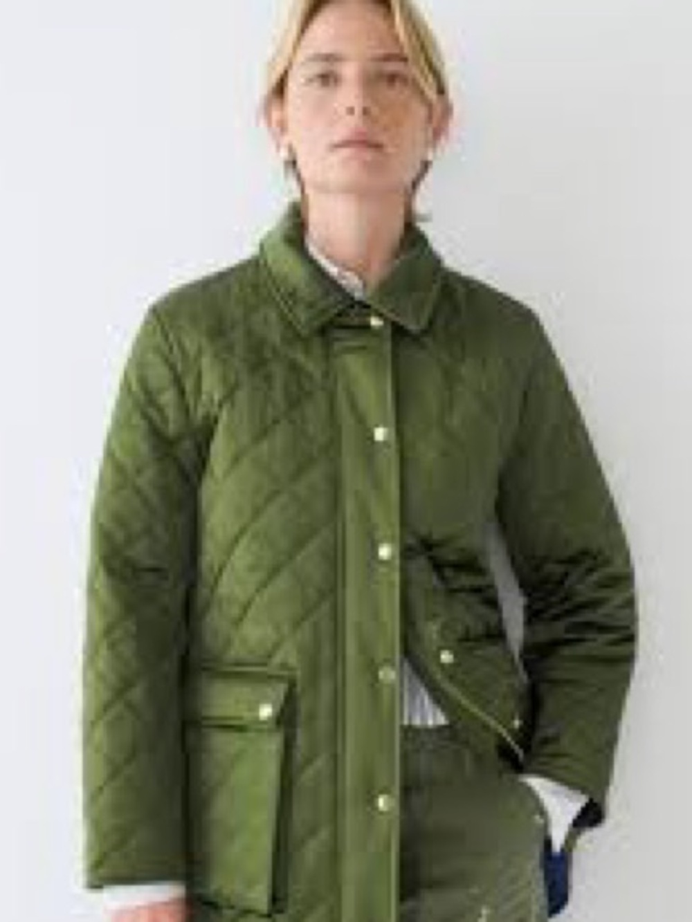 J Crew Collection quilted Barn Jacket™ in high-shine satin Sz S